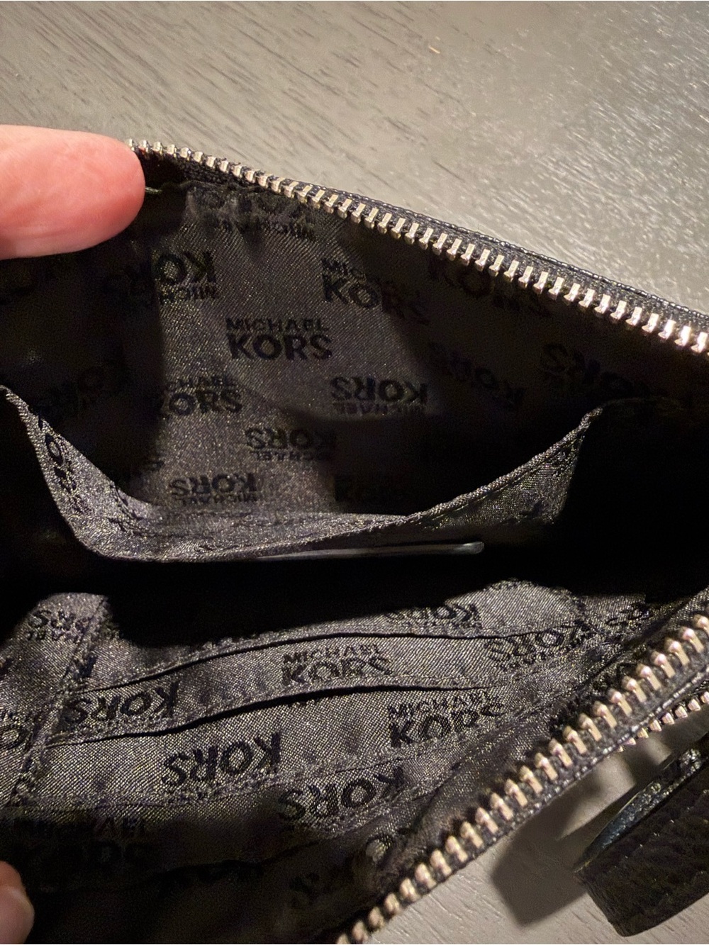 Michael Kors 2 way Black Wristlet with Silver Hardware - Picture 5 of 8
